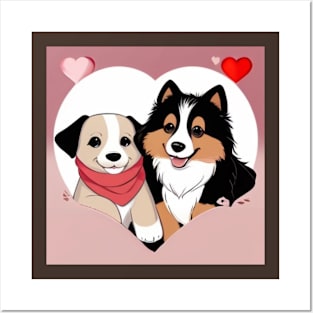 little couple of puppies: Pawsome Pups & puppy-tastic Decor Posters and Art